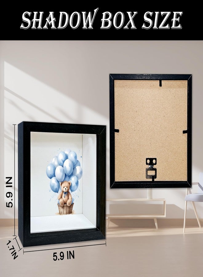 صندوق تذكاري على شكل صندوق ظل لحفظ النقود للأطفال، صندوق حصالة نقود للأولاد بفتحة، صندوق تذكاري على شكل دب بالون أزرق، صندوق نقود هدايا عيد ميلاد للأطفال، صندوق نقود خشبي مزخرف لغرفة الأولاد - 24 - Image 2